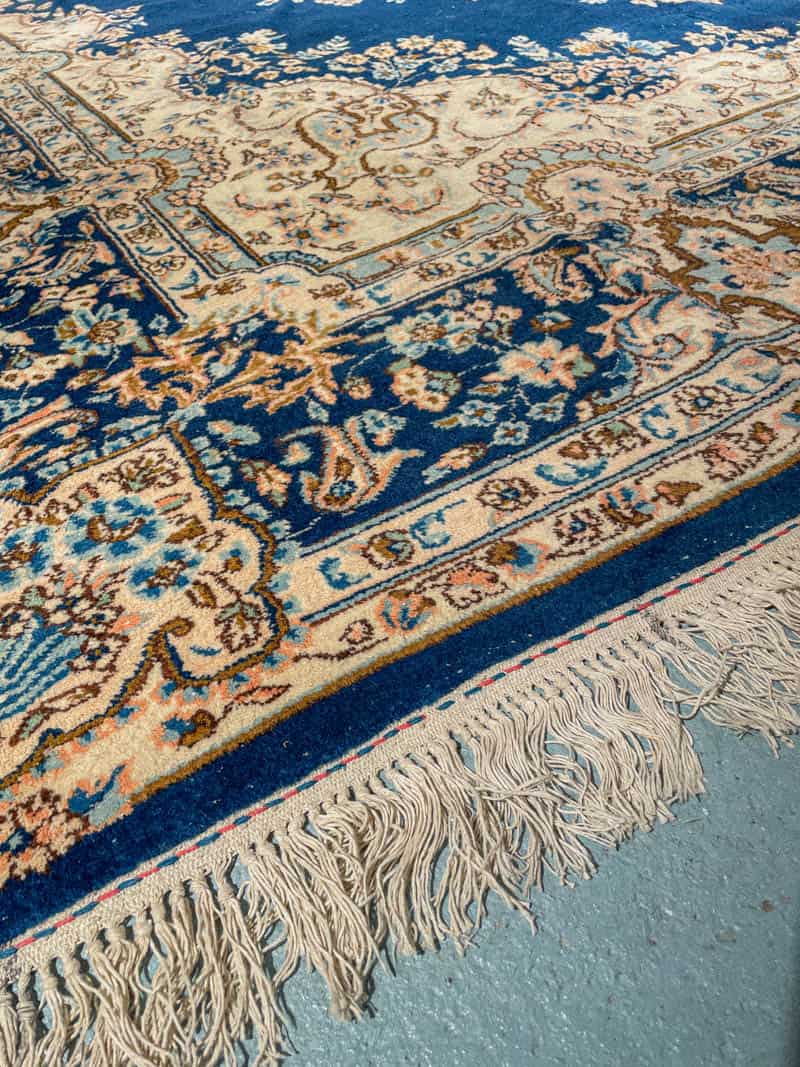 harvinainen sininen palatsikokoinen kirman 395 x 275 cm