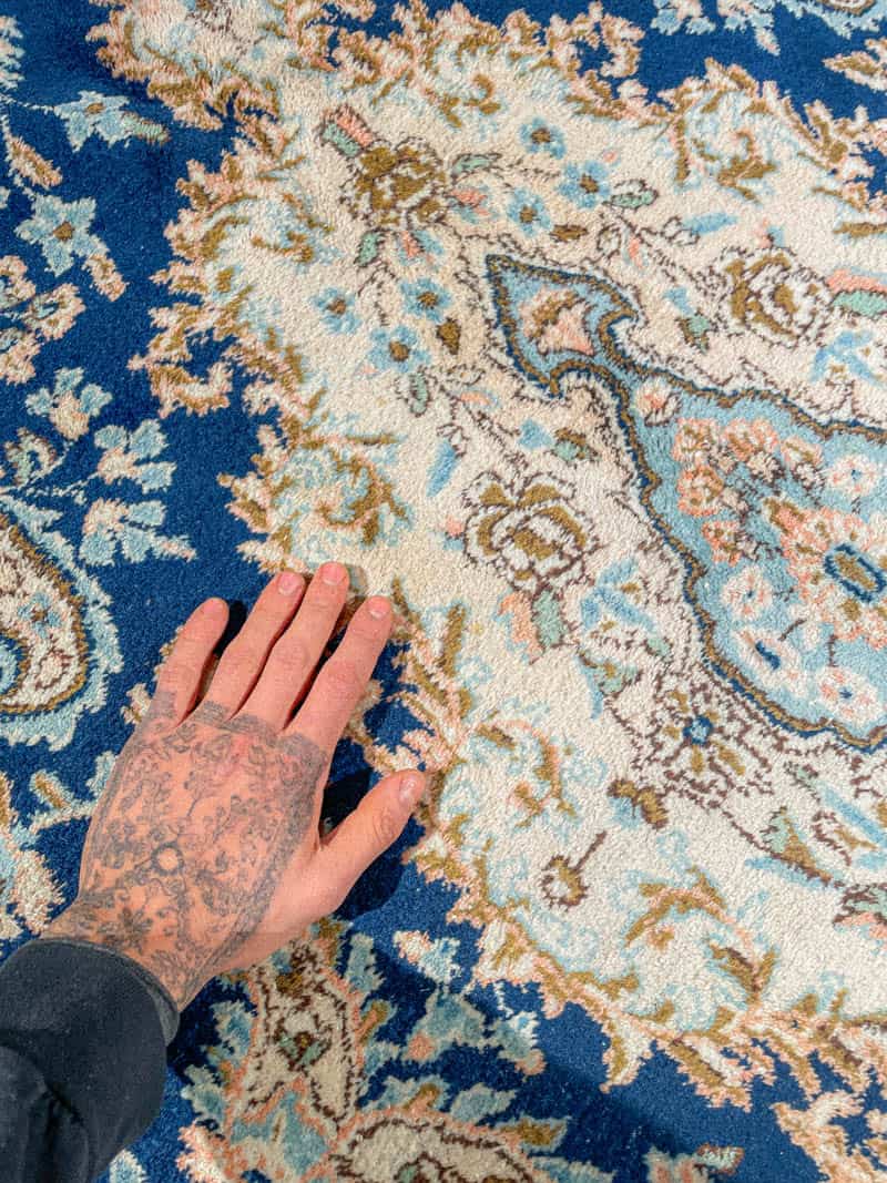 harvinainen sininen palatsikokoinen kirman 395 x 275 cm