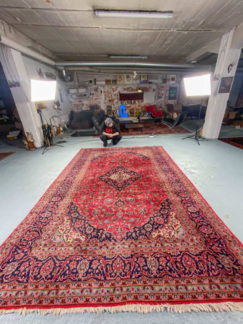 elegantin yksityiskohtainen perinteinen keshan  375 x 260 cm (kopio)