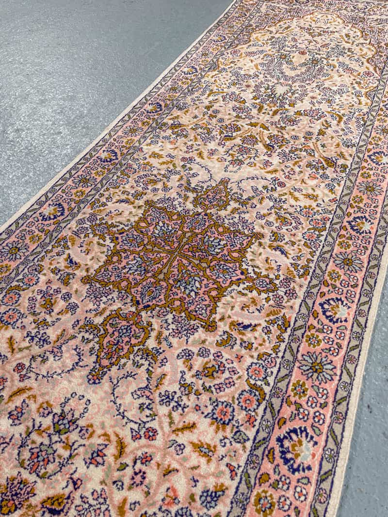 silkkimatto tyrmäävä pastellinen kasmir käytävämatto 370 x 74 cm (kopio)