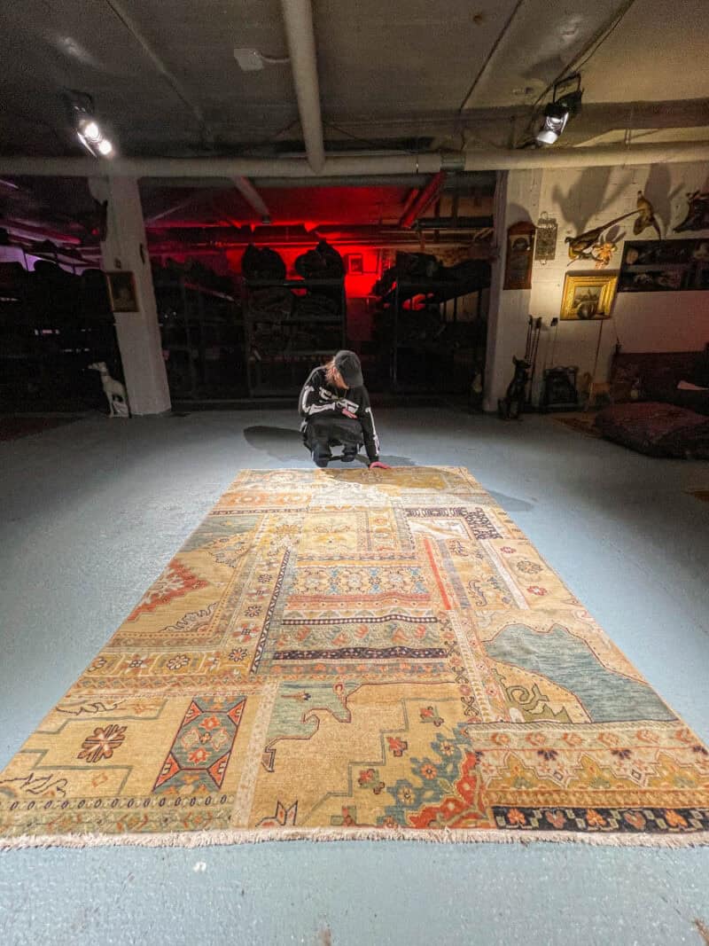 vaalea patchwork matto 233 x 168 cm