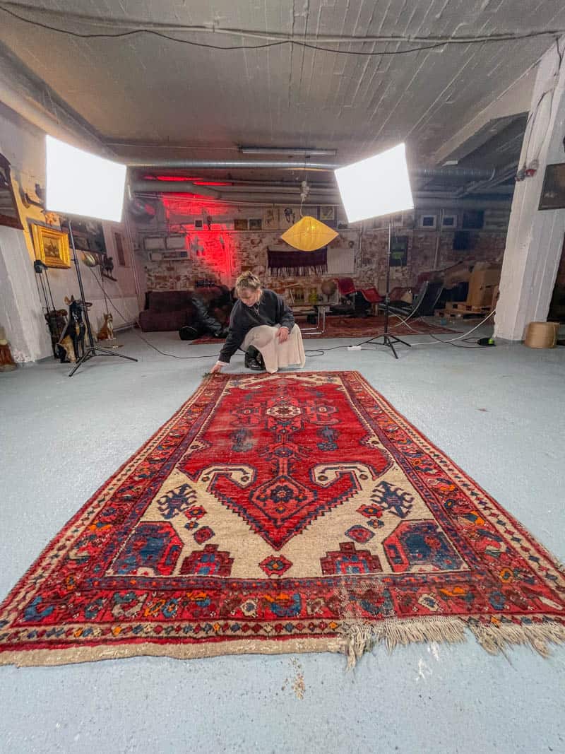 perinteinen puoliantiikki hamadan  225 x 145 cm