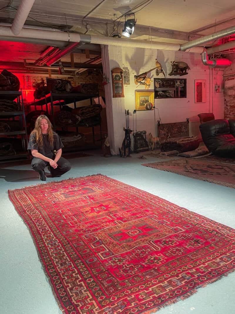 historiallinen verenpunainen gasghai – 280 x 140 cm