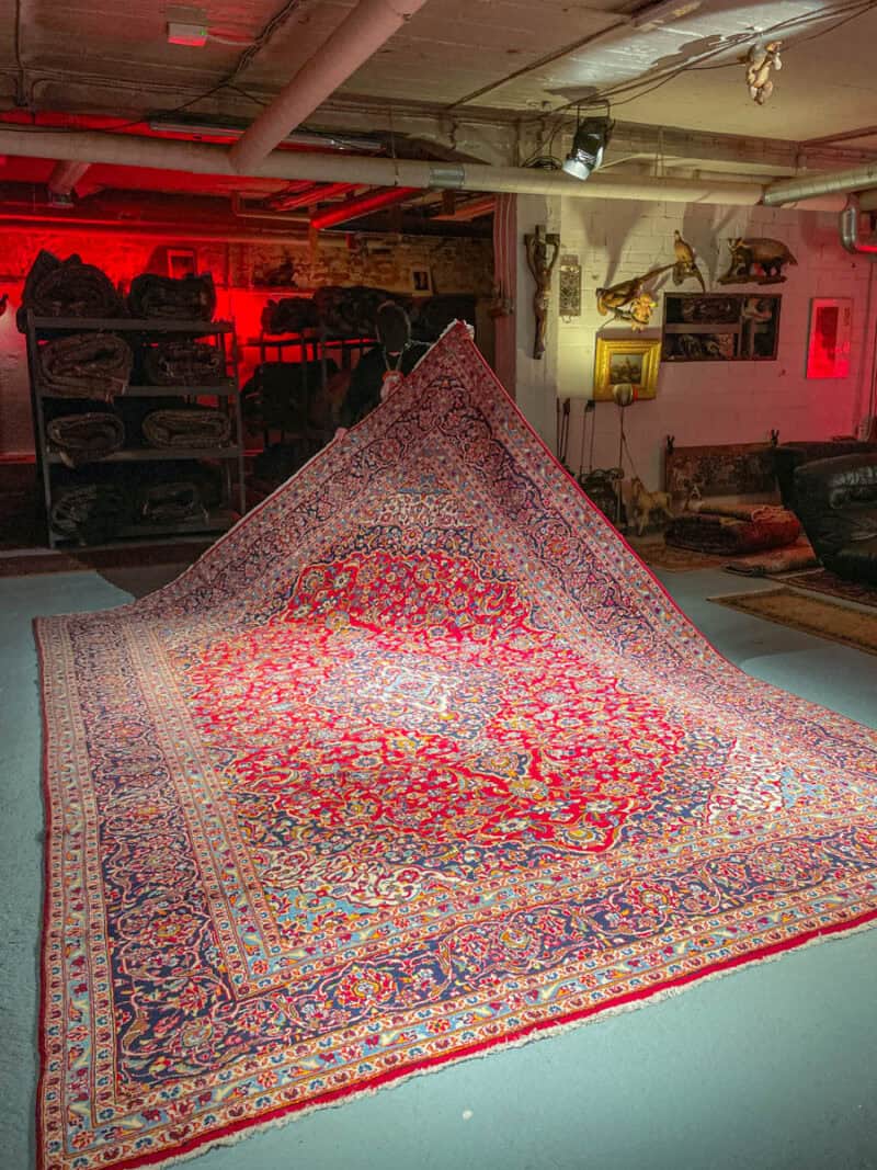 kaunis palatsikokoinen puoliantiikki keshan  382 x 285 cm (kopio)