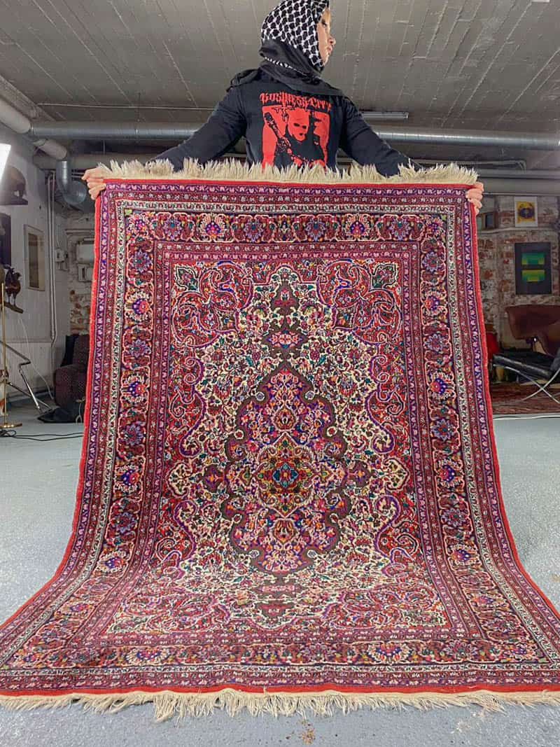 yksityiskohtainen puoliantiikki kirman 190 x 121 cm