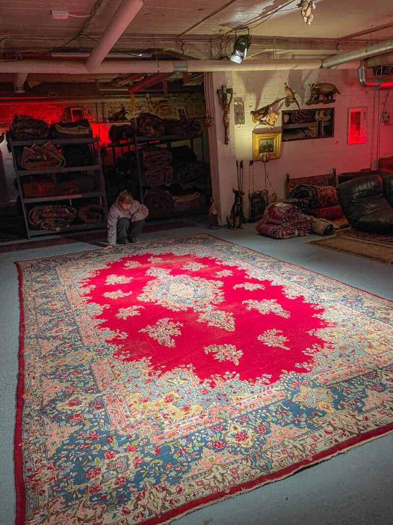 harvinainen sininen palatsikokoinen kirman 395 x 275 cm (kopio)