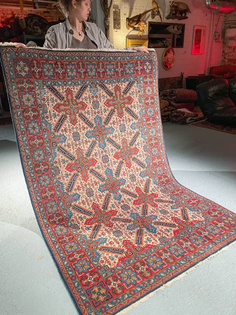 tyylikkään geometrinen vintage malayer 214 x 125 cm