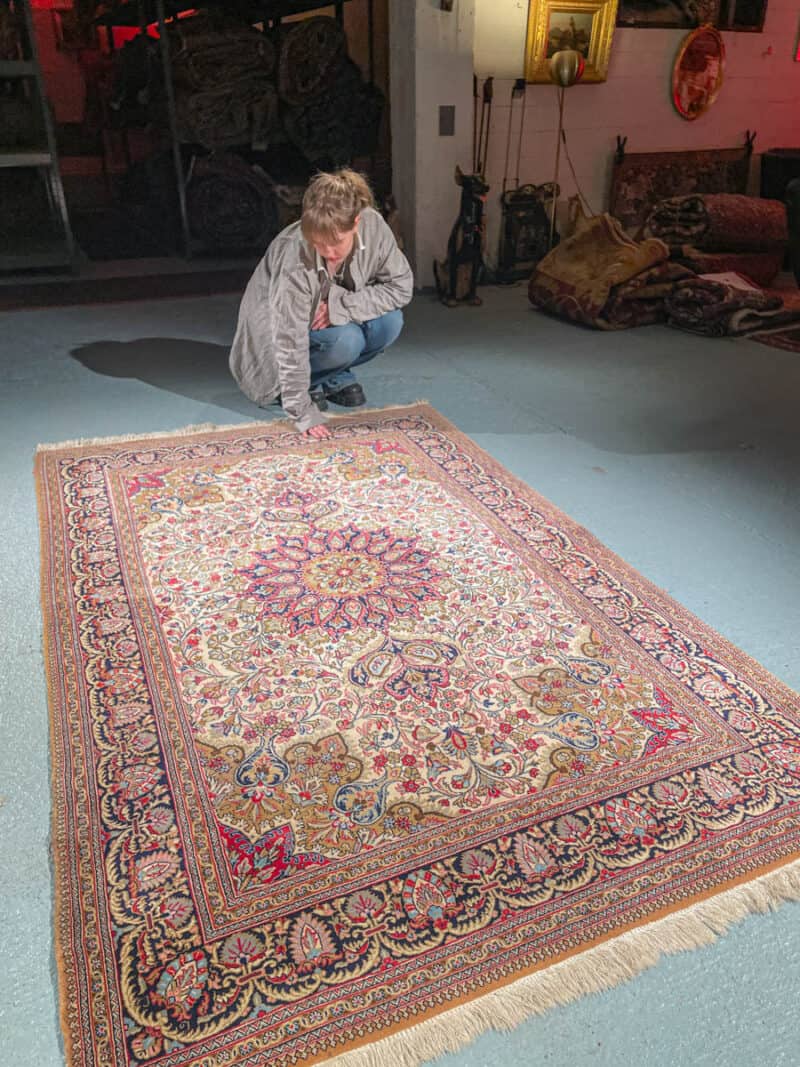 säkenöivä vintage ghom 224 x 144 cm