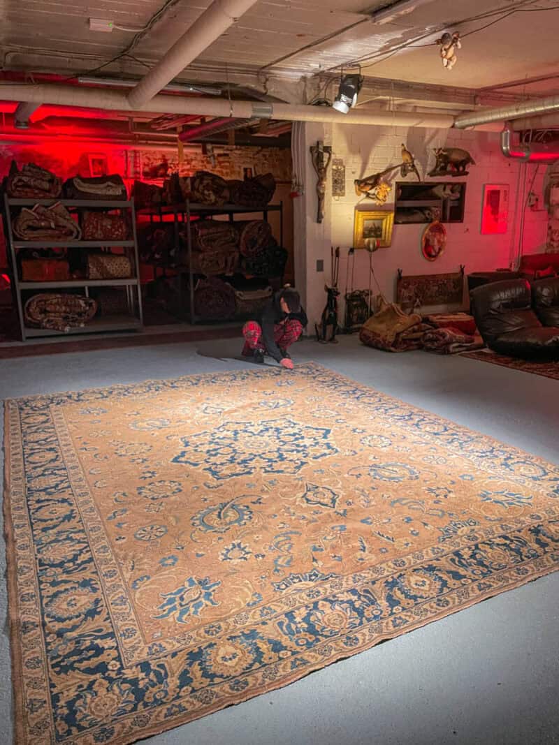 herkän elegantti tabriz 1930 luvulta 378 x 295 cm