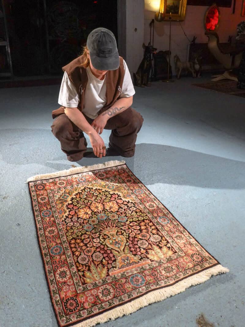 silkkimatto – vivahteikas ghom – 94 x 62 cm