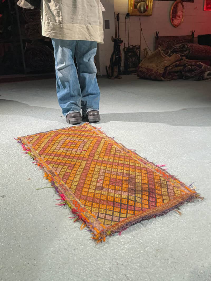 tyylikäs puoliantiikki kelim 110 x 54 cm