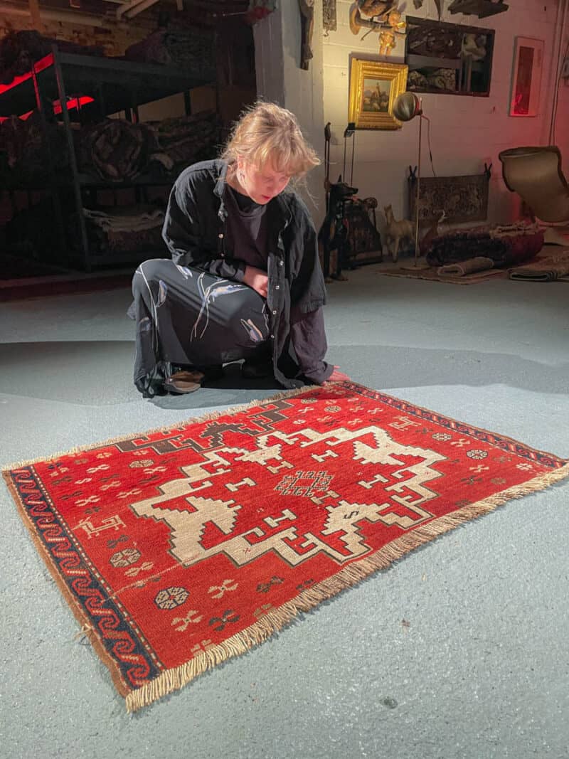 värikäs anatolialainen matto 130 x 80 cm (kopio)