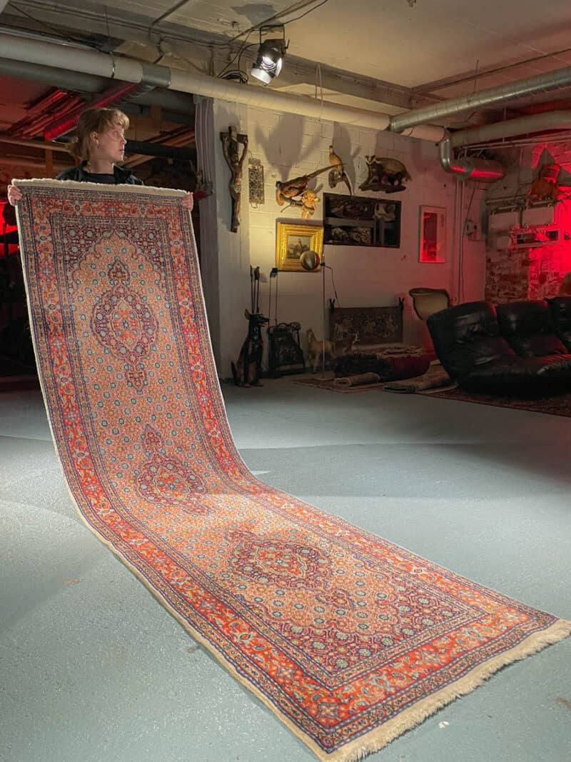 klassisen arvokas vaalea moud käytävämatto 303 x 80 cm