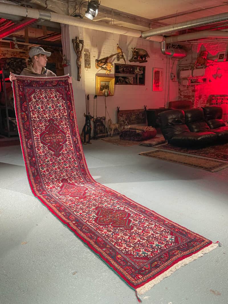 harmoninen puoliantiikkinen hamadan käytävämatto – 423 x 100 cm (kopio)