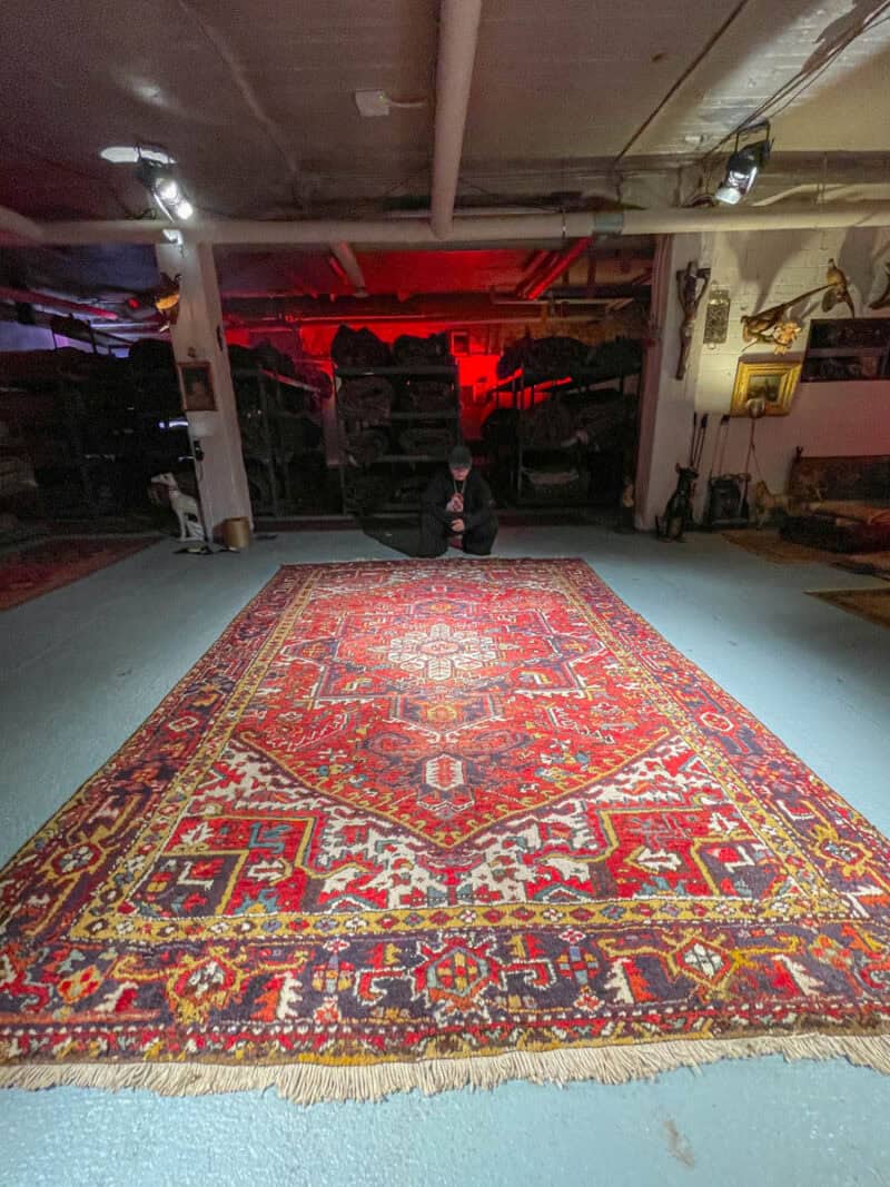 psykedeelinen heriz 1960 luvulta 355 x 240 cm