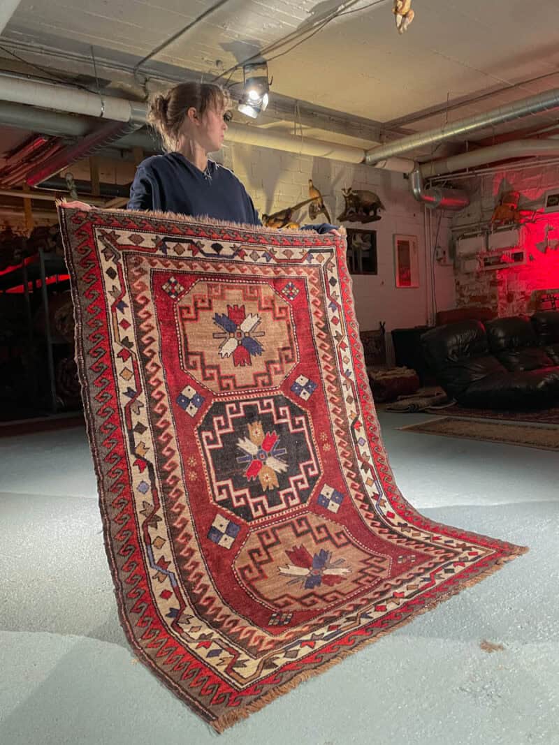 tunnelmallinen vintage kazak 165 x 125