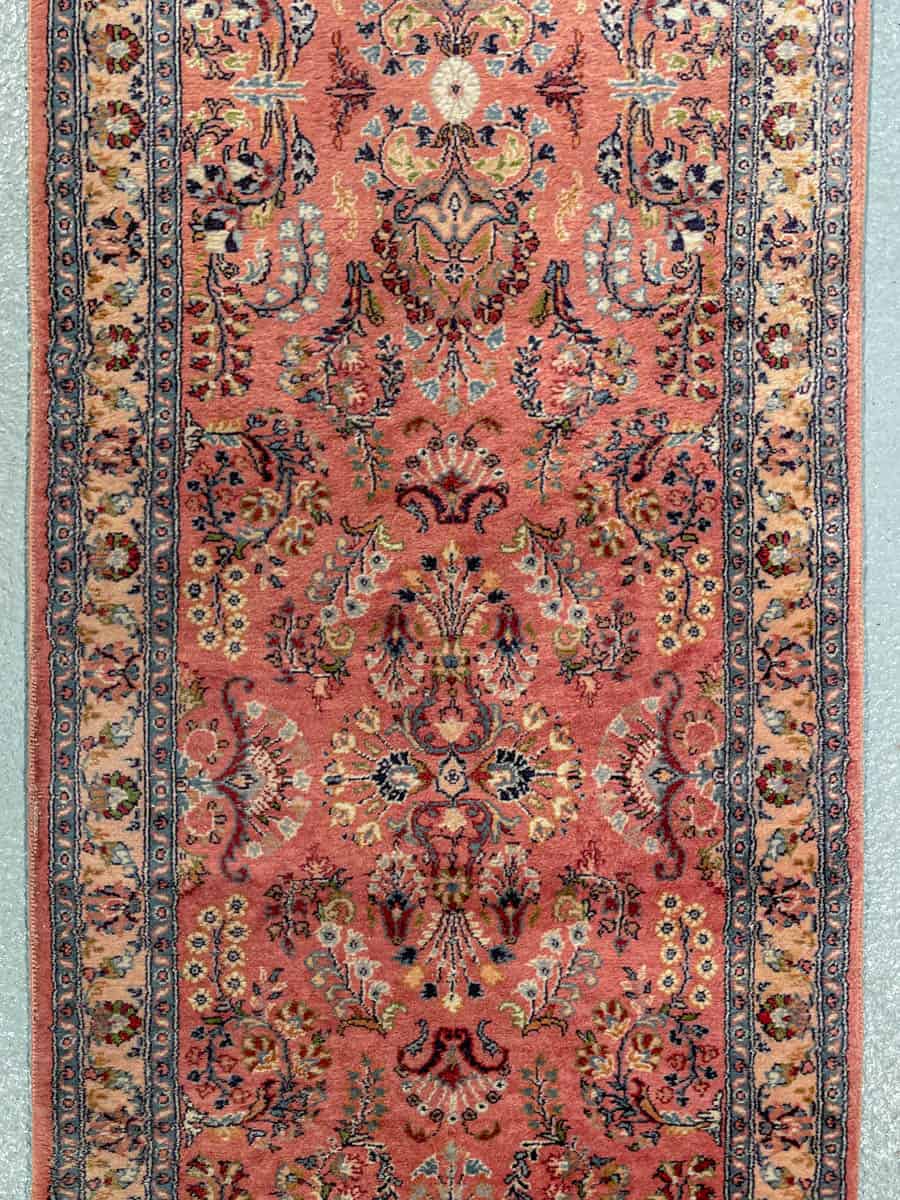 uskomattoman yksityiskohtainen sarouk käytävämatto 230 x 73 cm