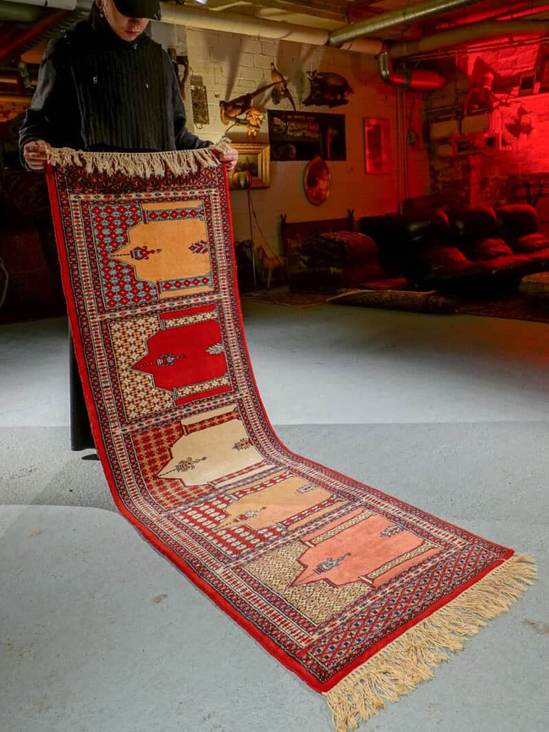 kauniin värikäs kayseri käytävämatto 220 x 64 cm