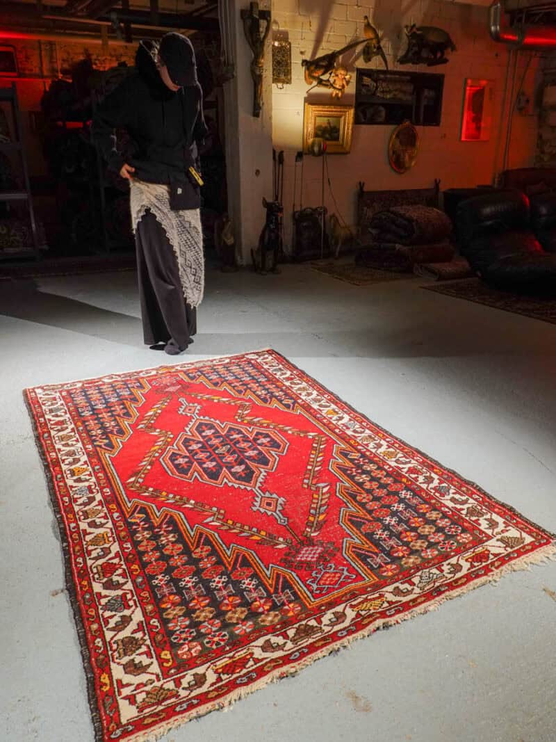 särmikäs vintage mazleghan – 201 x 132 cm