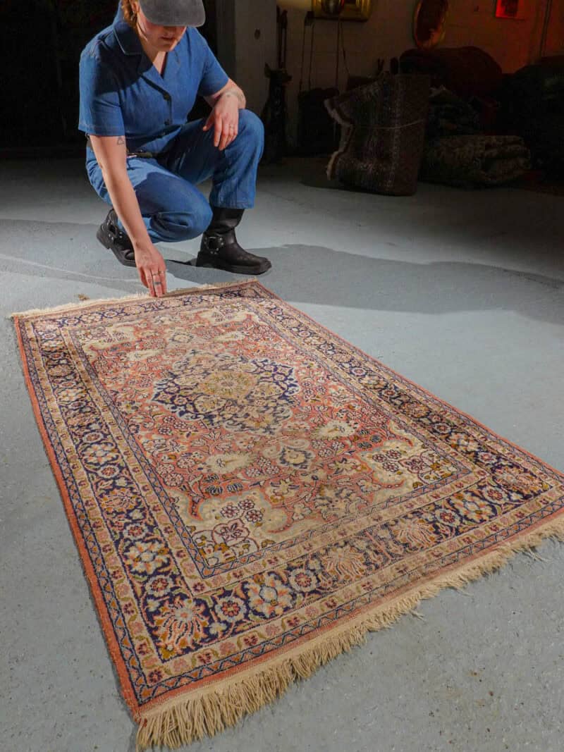 silkkimatto persikkainen kasmir 119 x 72 cm