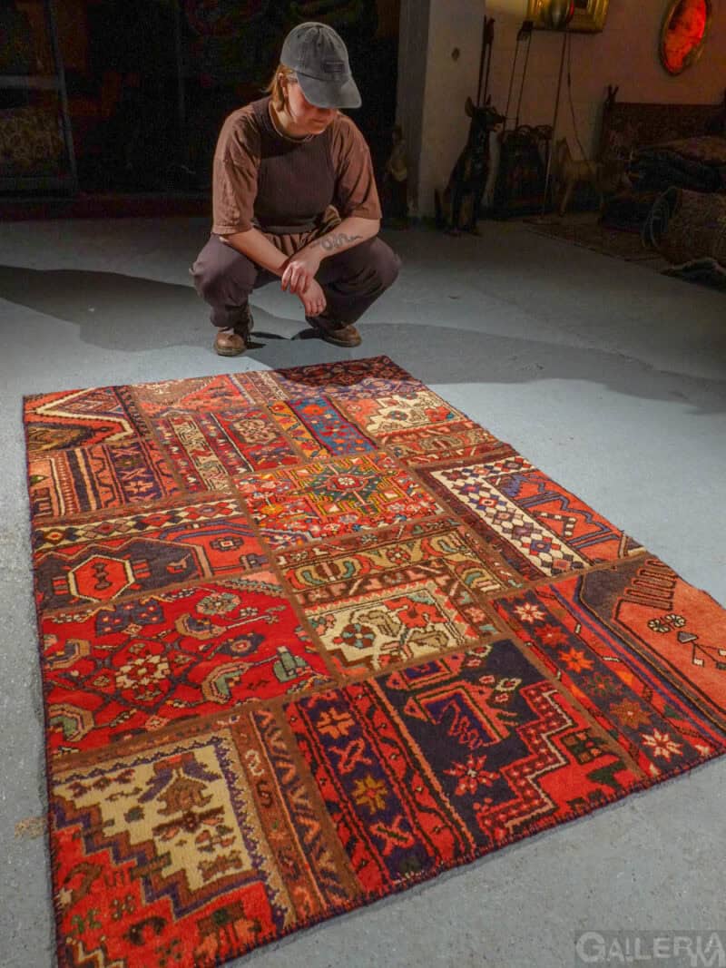 moninainen patchwork matto 158 x 108 cm