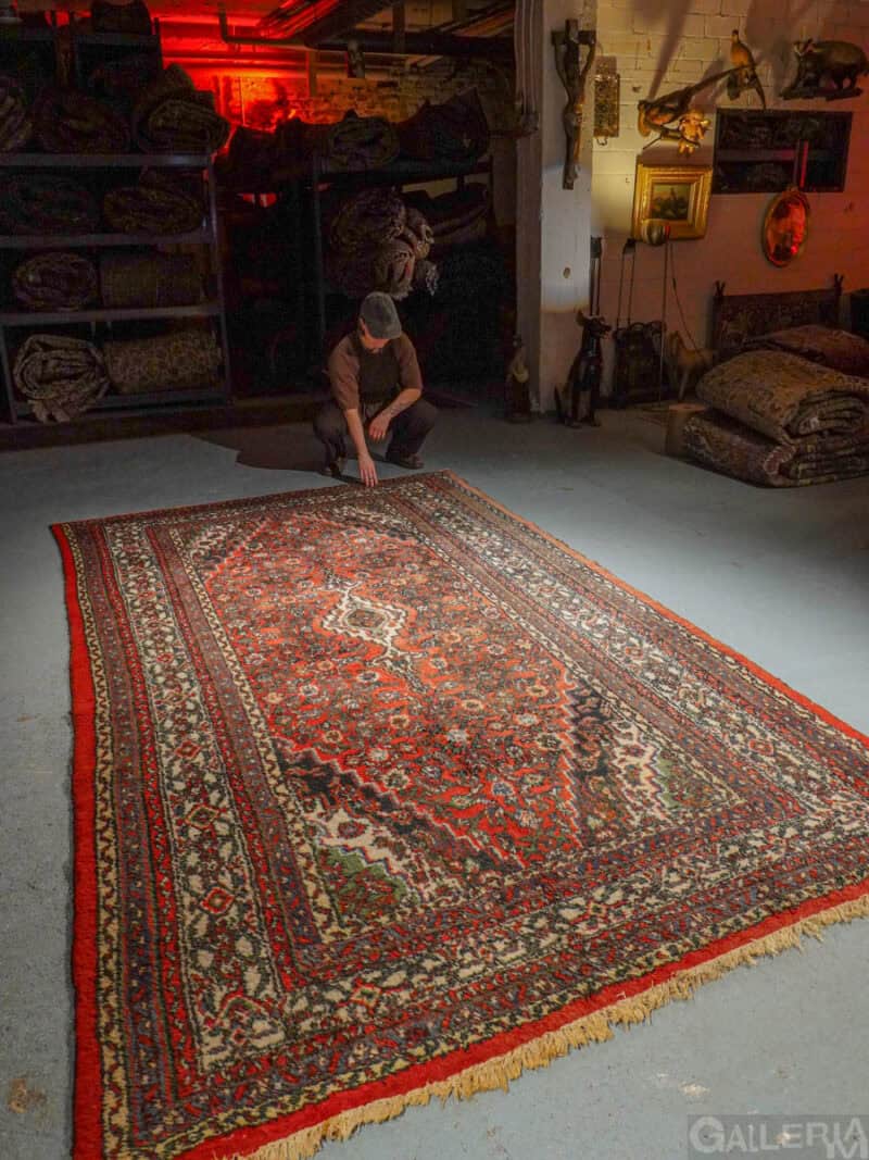 tummansävyinen hamadan 312 x 185 cm