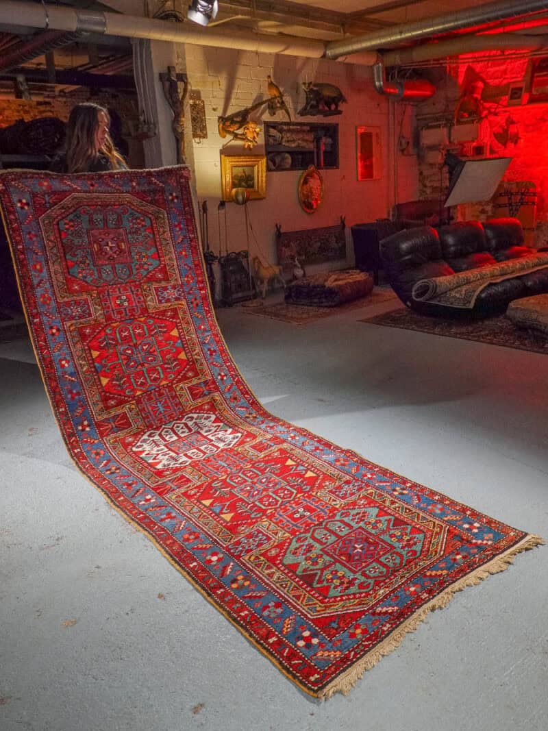 tyylikäs heriz käytävämatto – 317 x 107 cm