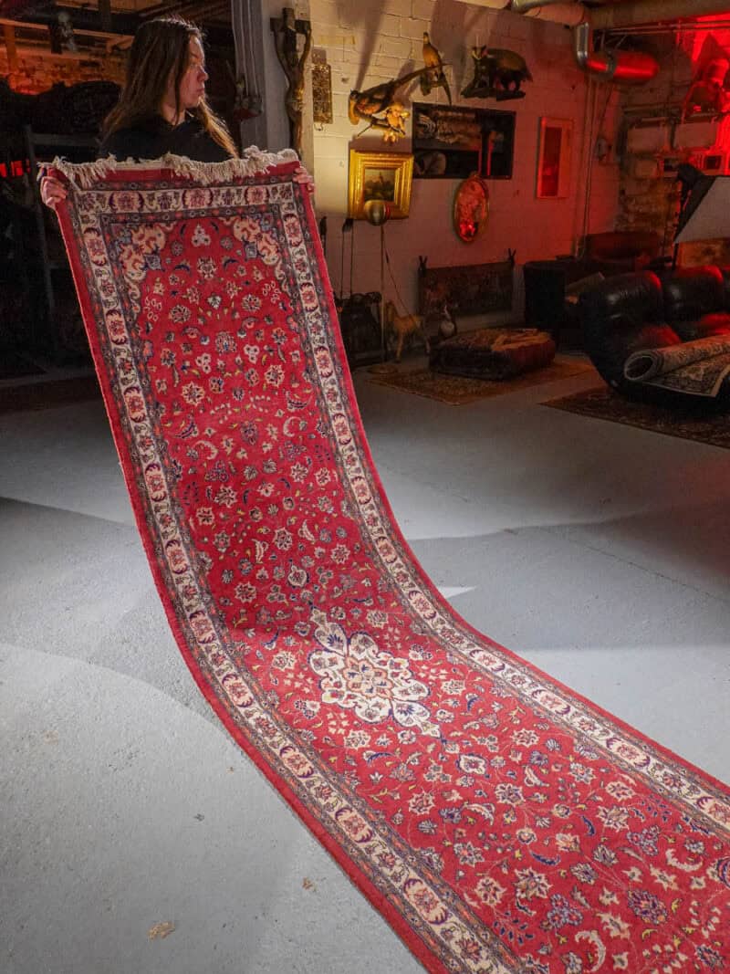 rauhallinen tabriz käytävämatto 335 x 81 cm