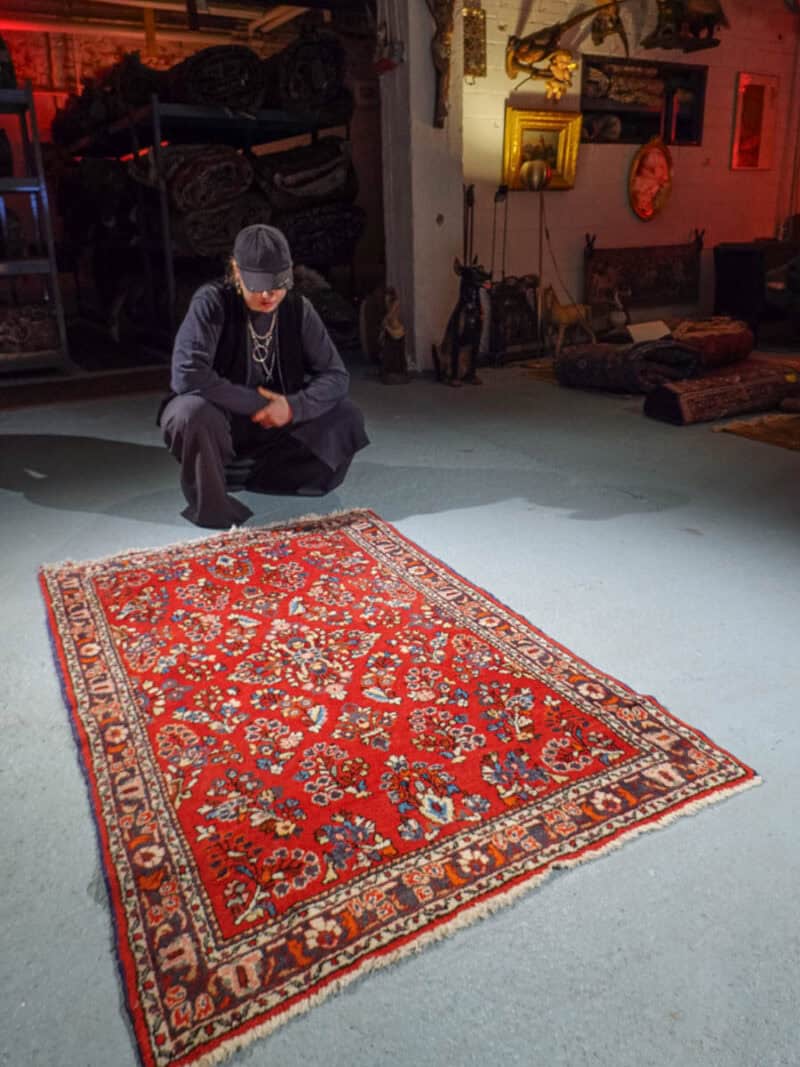 sievä punainen sarouk 158 x 104 cm