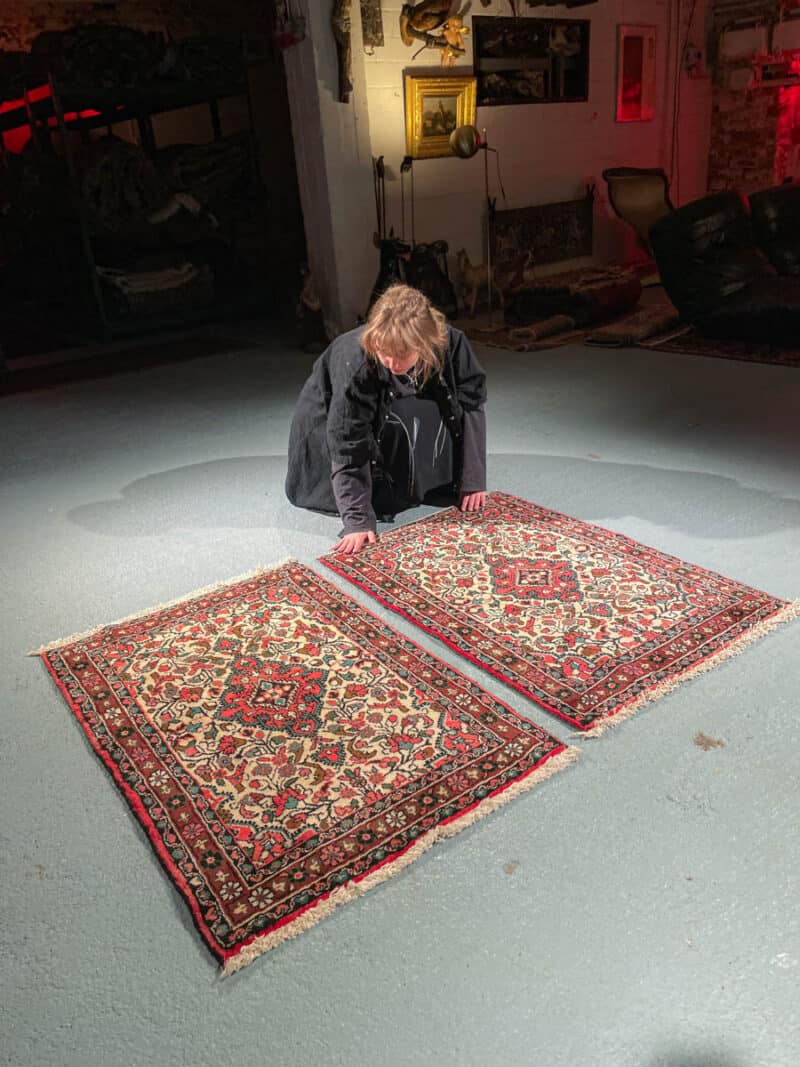 mattopari kaksi ihastuttavaa hamadan mattoa 177 x 76 cm