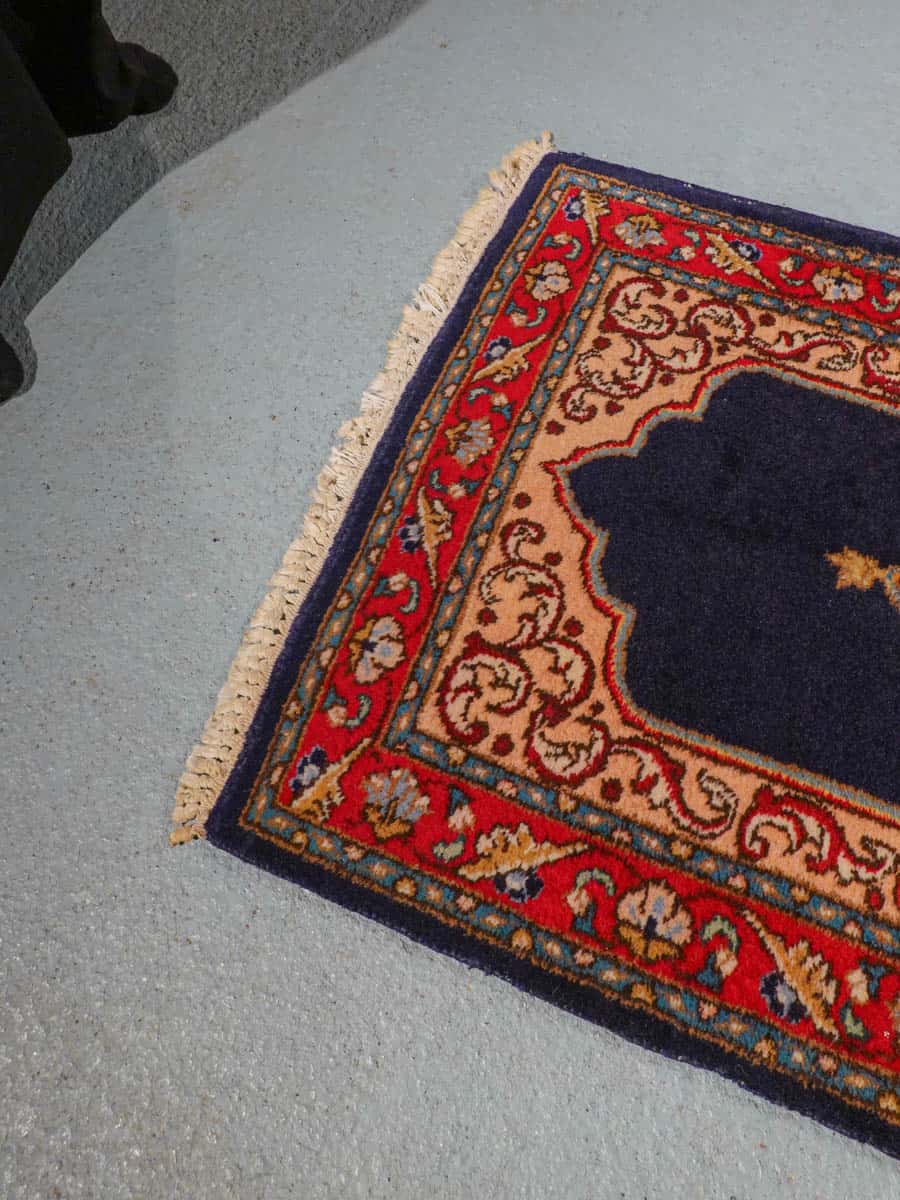 rauhoittavan yönsininen kirman käytävämatto 293 x 72 cm
