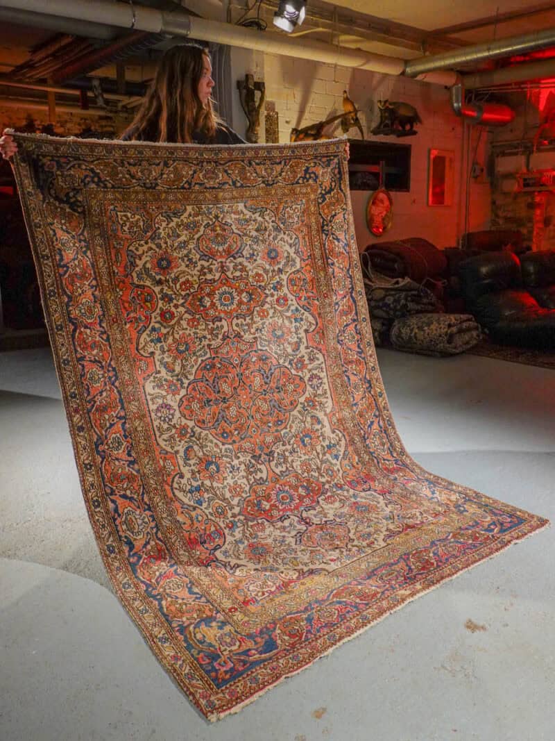 harmonisen runsas antiikki tabriz 213 x 143 cm