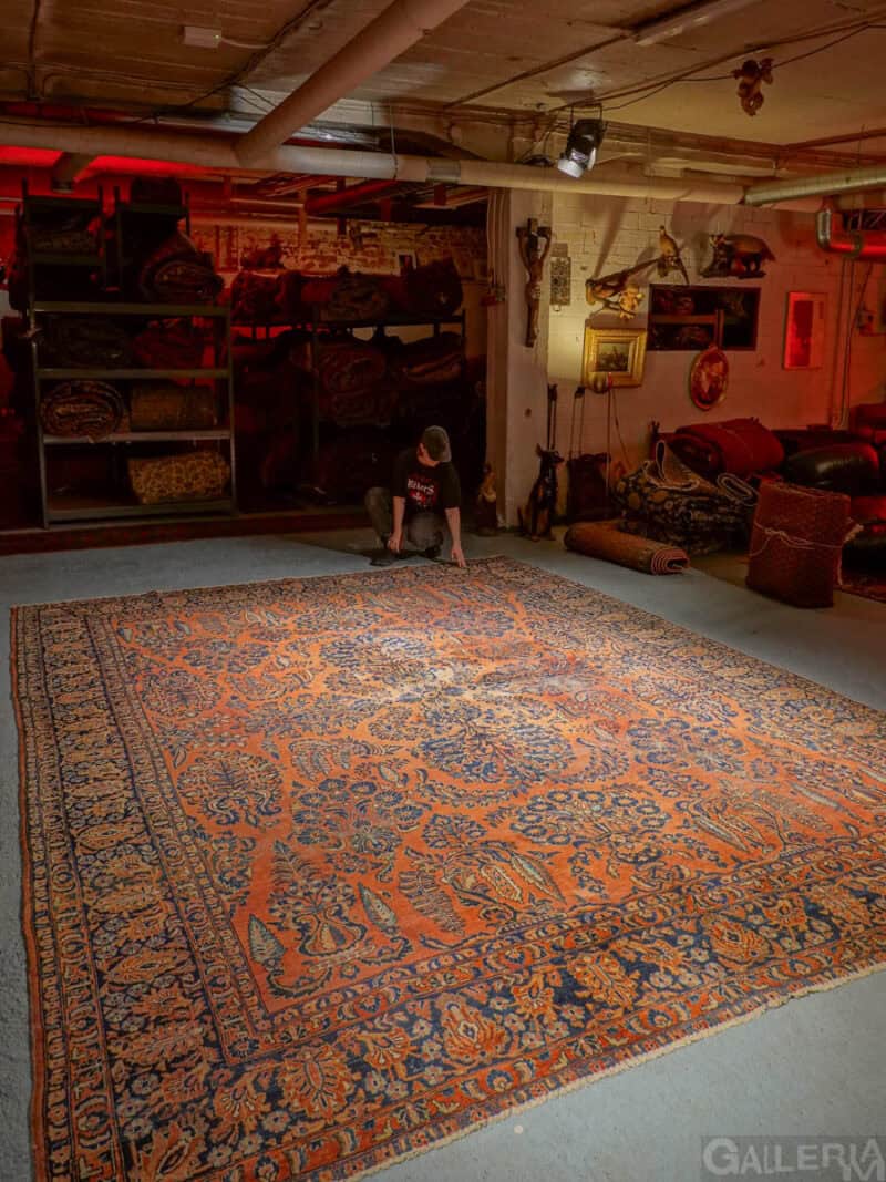 harmoninen palatsikokoinen antiikki sarouk 1920 luvulta 405 x 320 cm