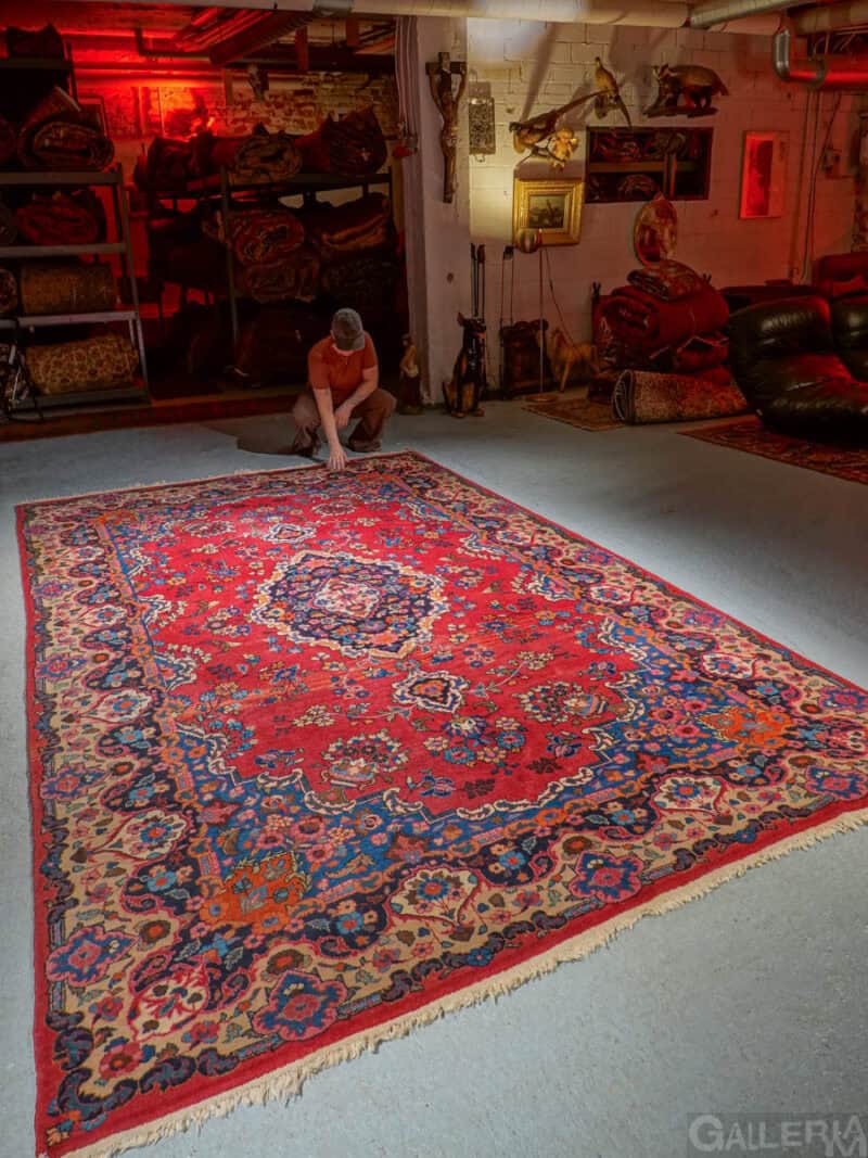 lumoava viininpunainen kirman 364 x 223 cm