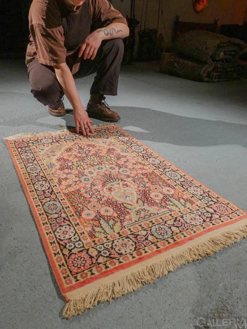 silkkimatto – ihastuttavan vaaleanpunainen kasmir 91 x 61 cm