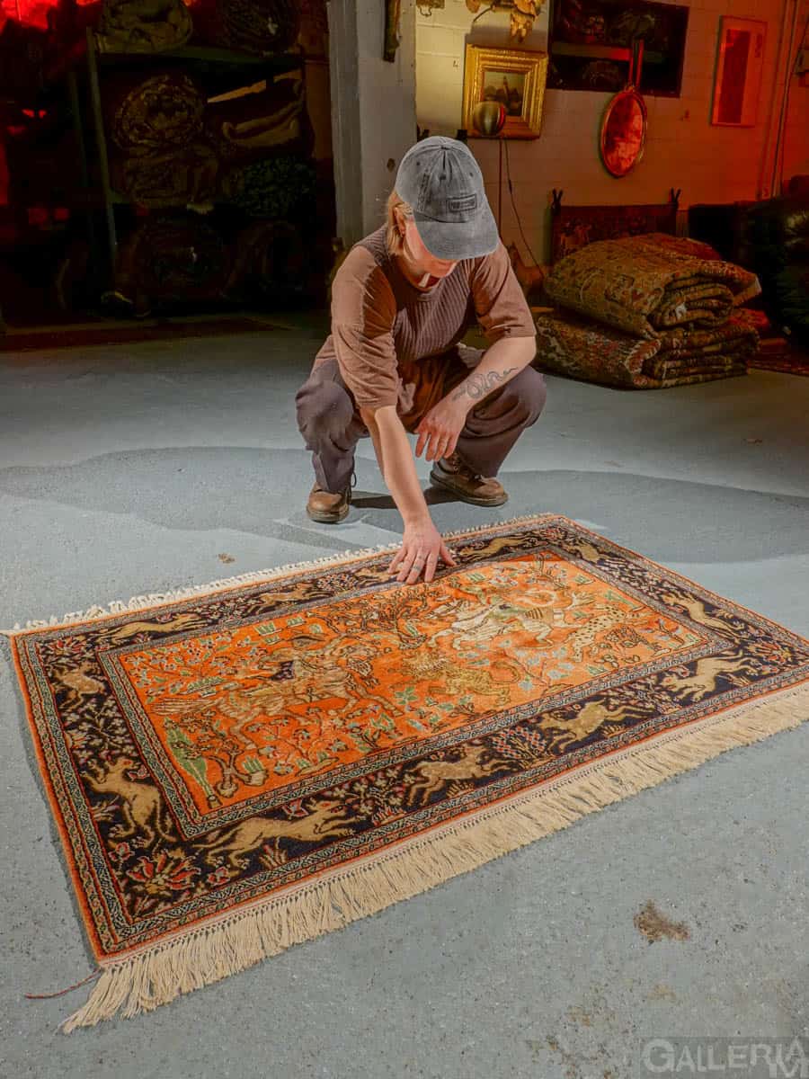 silkkimatto kiehtova tarinallinen ghom 121 x 78 cm