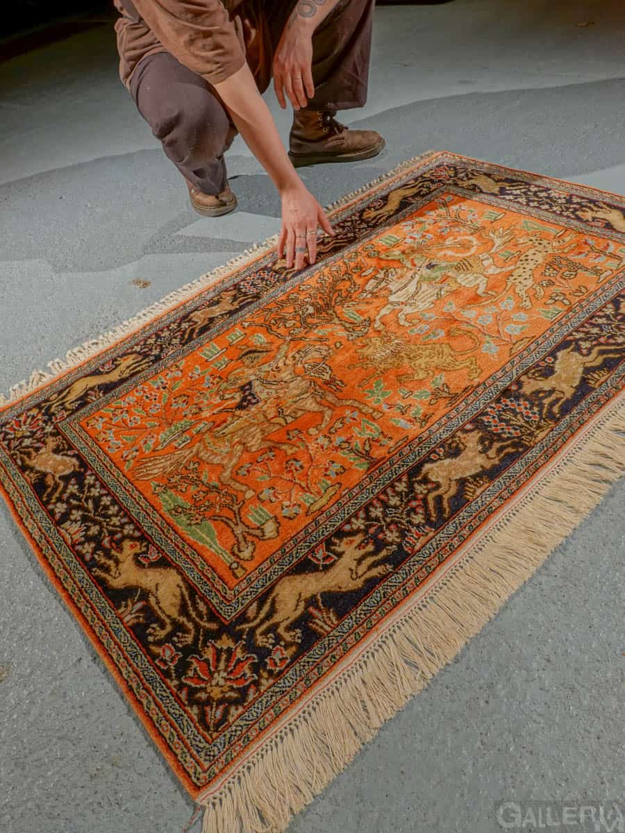 silkkimatto kiehtova tarinallinen ghom 121 x 78 cm