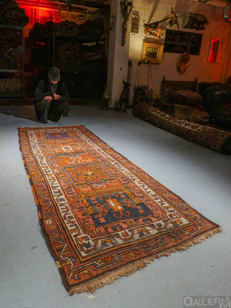 tyylikkään kodikas heriz käytävämatto – 287 x 112 cm