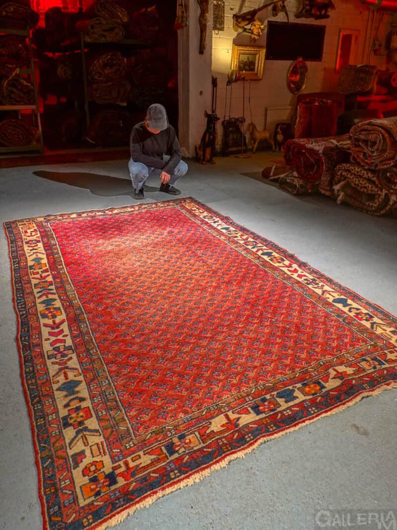 lempeän punainen puolinantiikki malayer 270 x 175 cm