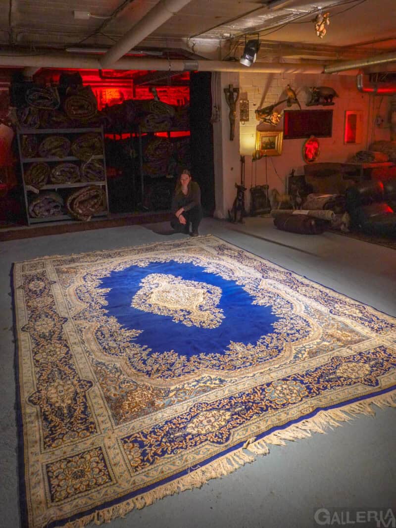 säkenöivän sininen palatsikokoinen kirman 400 x 295 cm