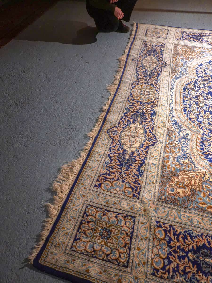 suuri säkenöivän sininen kirman 355 x 255 cm (kopio)