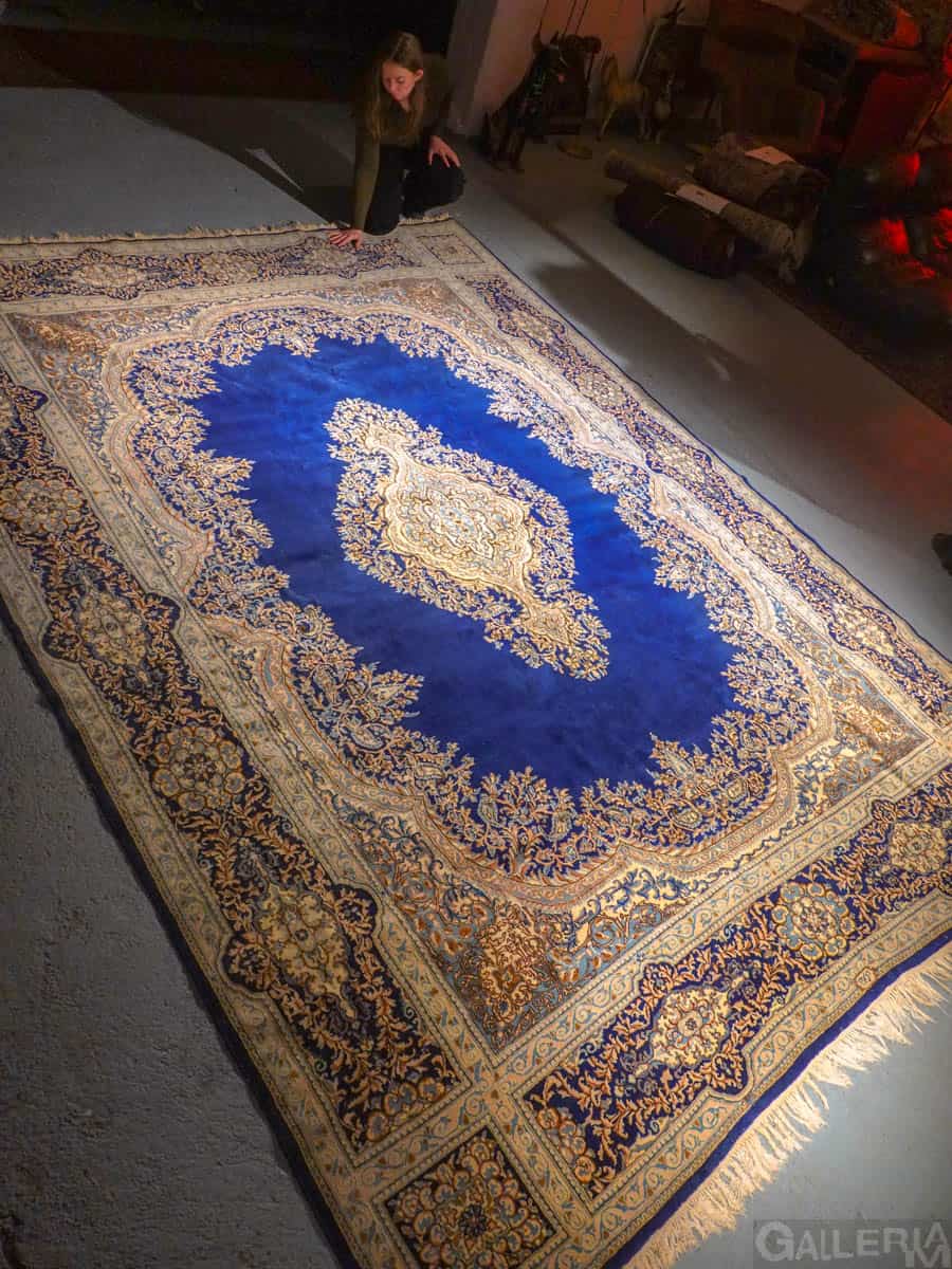 säkenöivän sininen palatsikokoinen kirman 400 x 295 cm