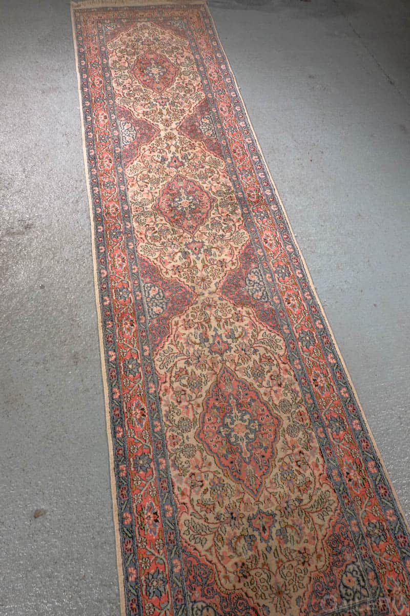 silkkimatto elegantti pastellinen kasmir käytävämatto 300 x 76 cm