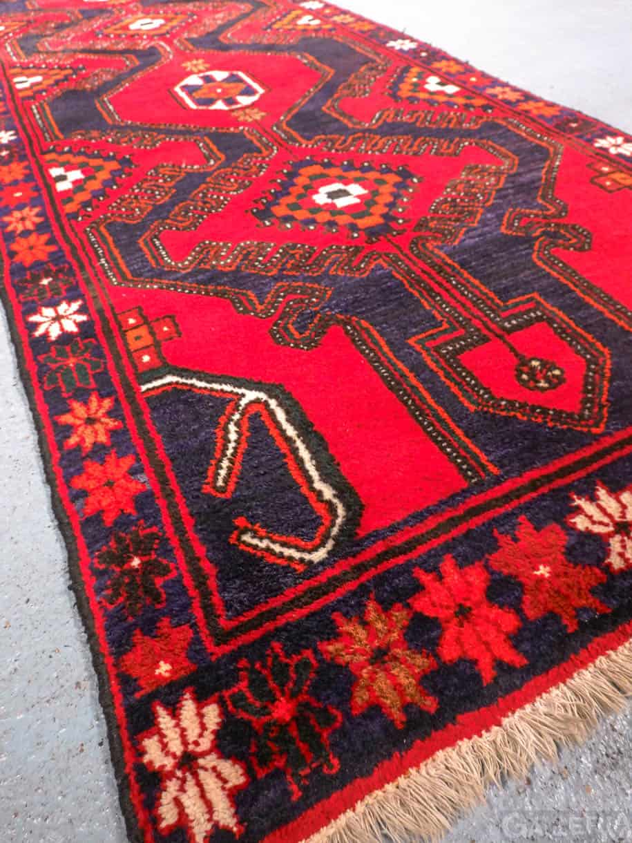 särmikäs vintage malayer käytävämatto 310 x 68 cm
