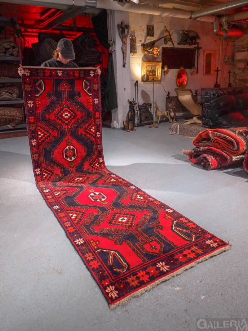 särmikäs vintage malayer käytävämatto 310 x 68 cm