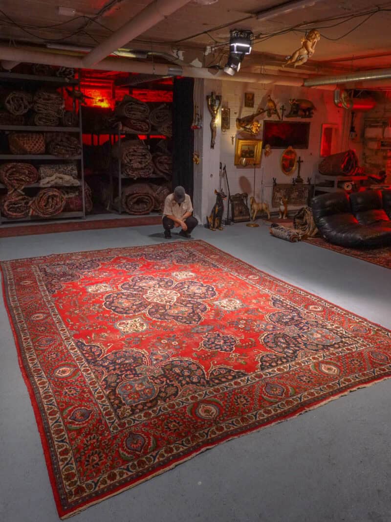 kauniin lämminhenkinen palatsikokoinen tabriz 1940 luvulta 445 x 335 cm