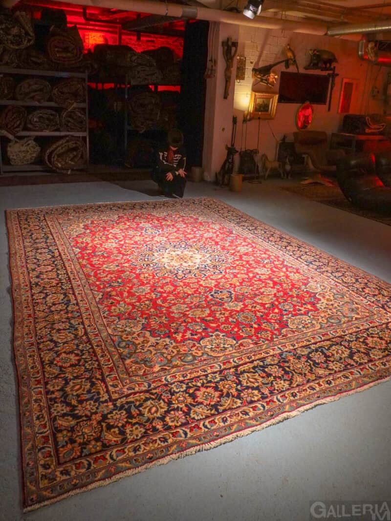 häikäisevän yksityiskohtainen palatsikokoinen isfahan silkillä 402 x 297 cm
