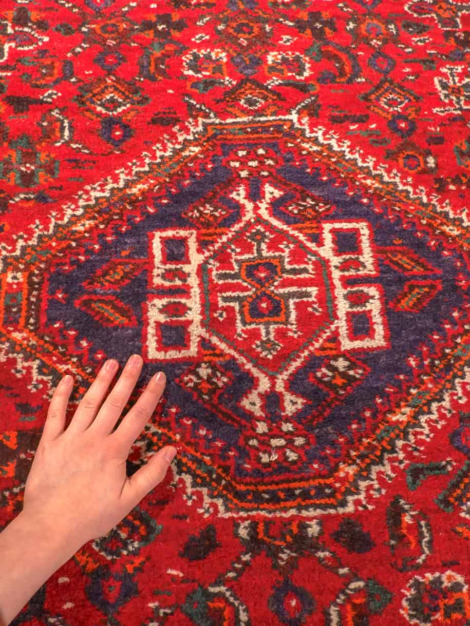 pirteän punainen puoliantiikkinen gasghai 265 x 170 cm