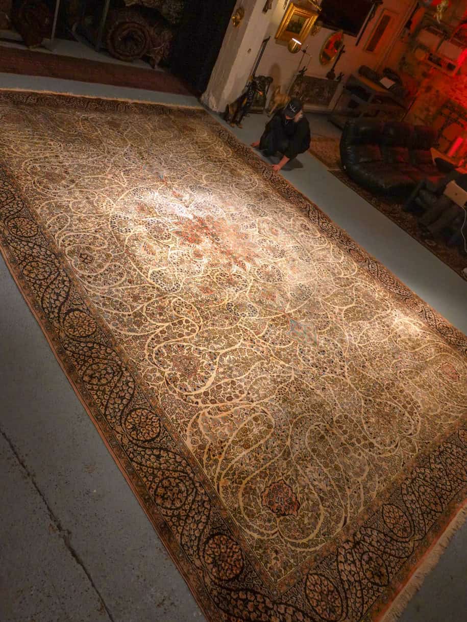 silkkimatto palatsikokoinen koristeellinen ghom 380 x 271 cm (kopio)