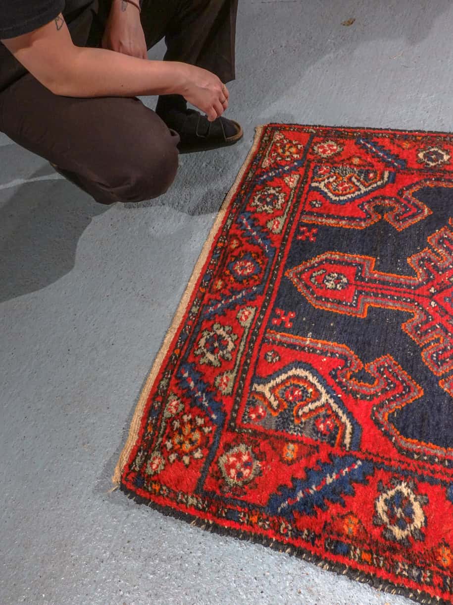 särmikäs vintage malayer käytävämatto 285 x 102 cm